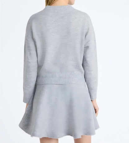 Crystal-embellished sweater dress set
