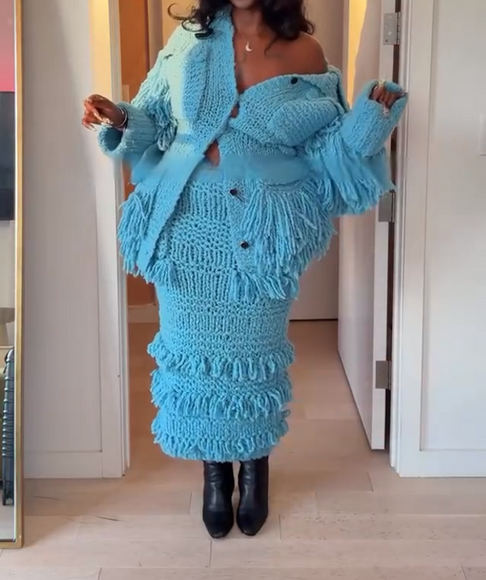 Knitted Tassel Set