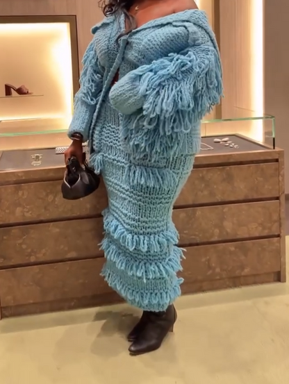 Knitted Tassel Set