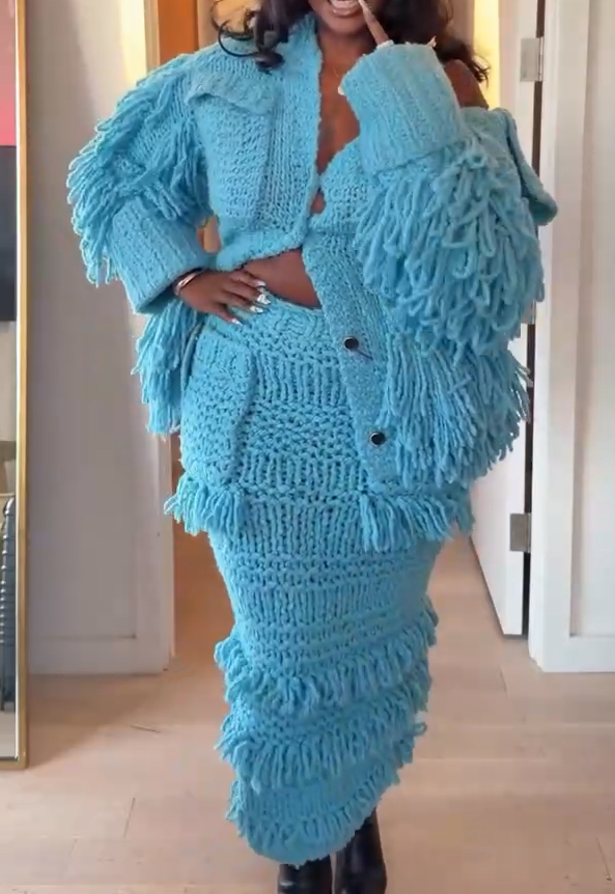 Knitted Tassel Set