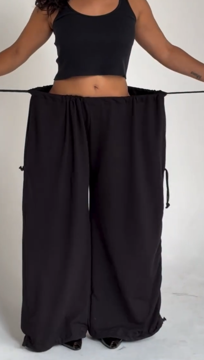 Multiple ways to wear elastic waist pants