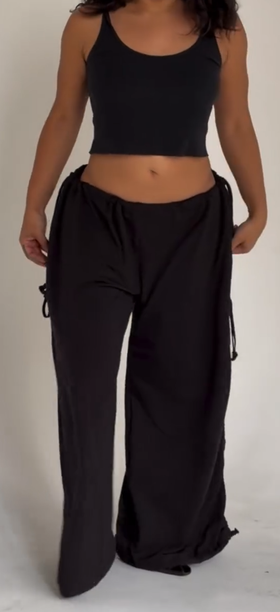 Multiple ways to wear elastic waist pants