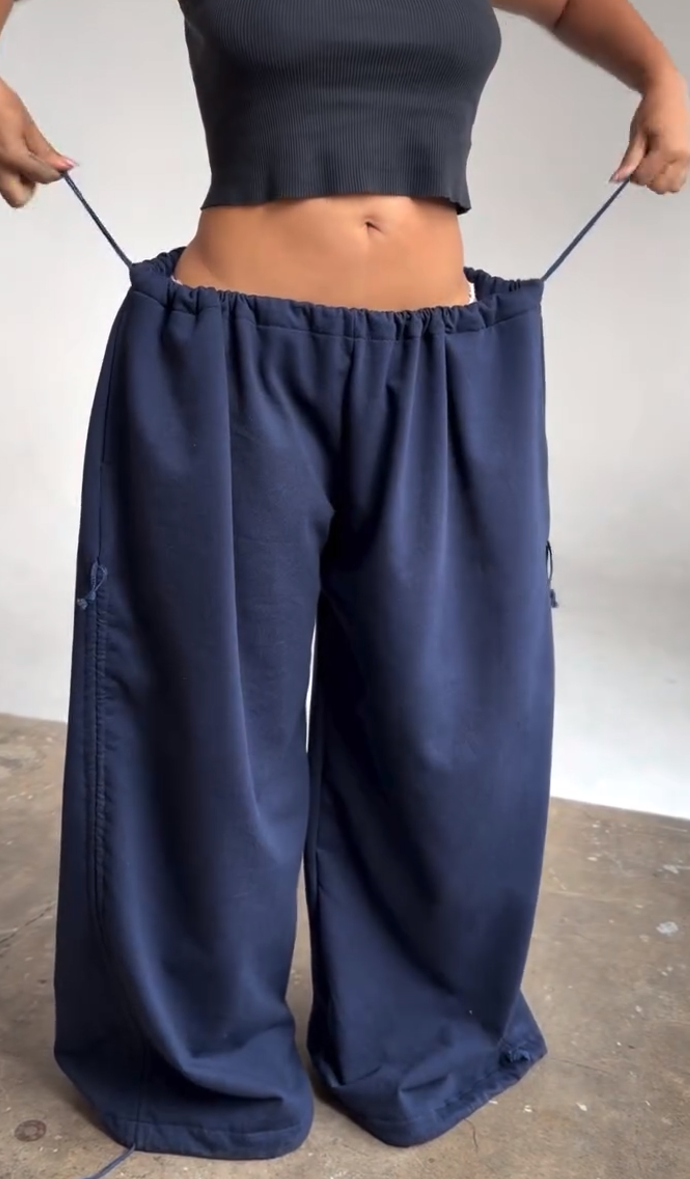 Multiple ways to wear elastic waist pants