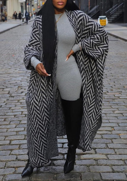 Women's long cardigan sweater