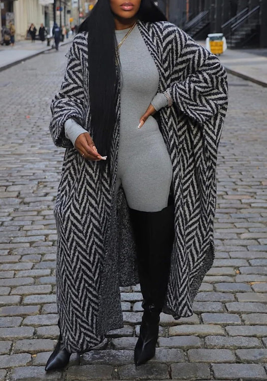 Women's long cardigan sweater