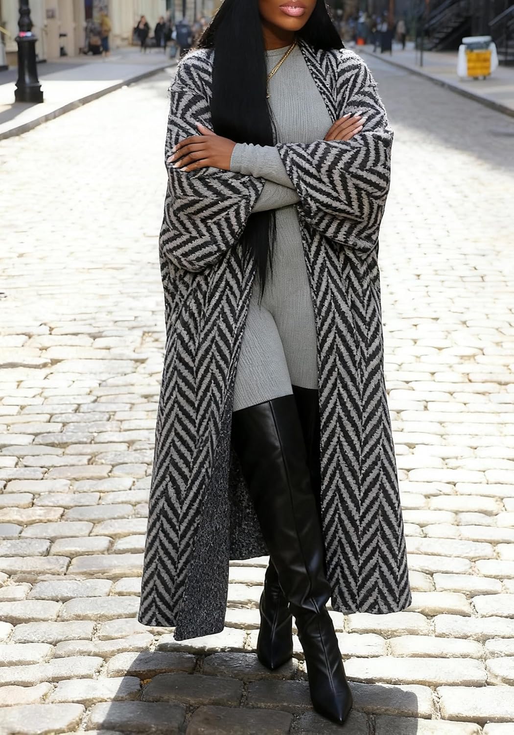 Women's long cardigan sweater