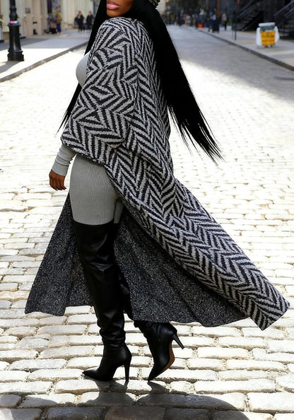 Women's long cardigan sweater