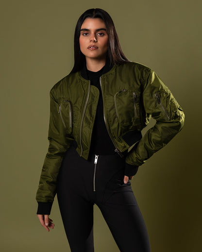 Short bomber jacket