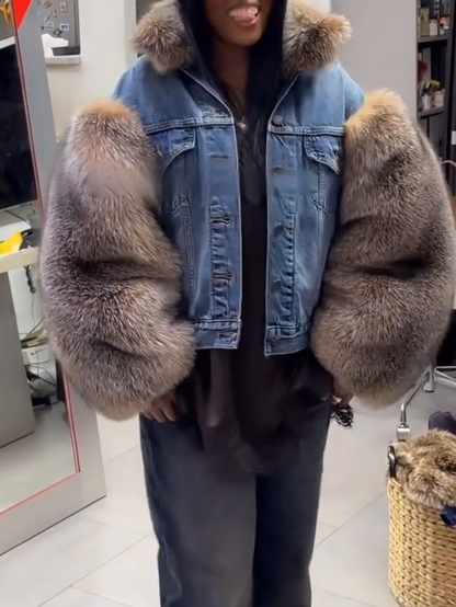 Denim luxury jacket