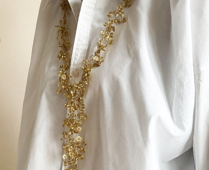 Sculpted brass necklace