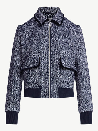 Women's Tweed Bomber Jacket