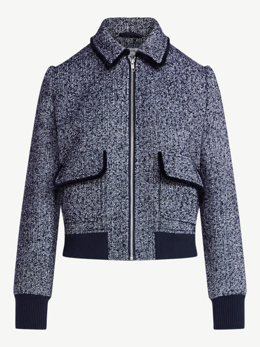 Women's Tweed Bomber Jacket