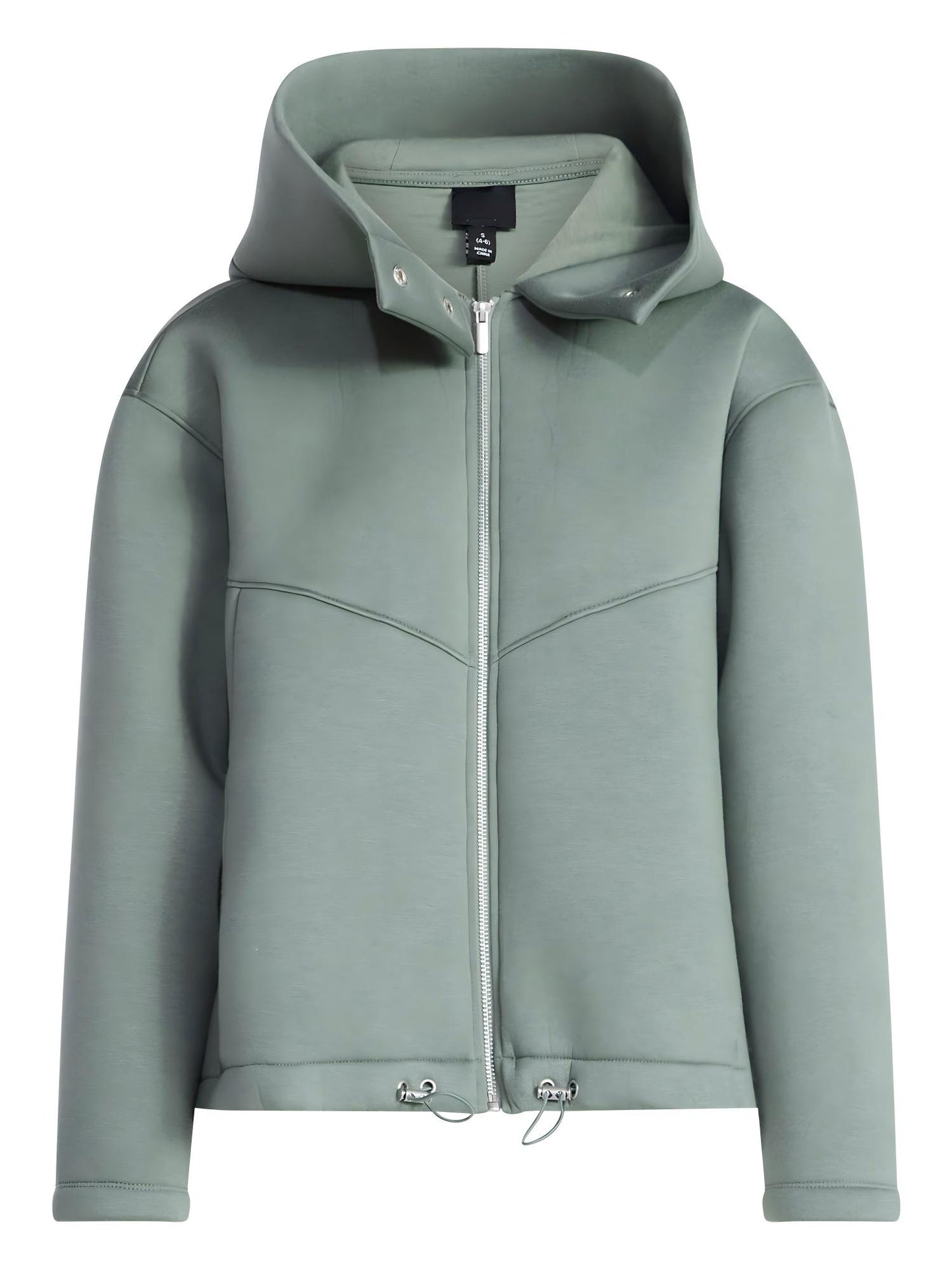 Fleece hooded oversized jacket