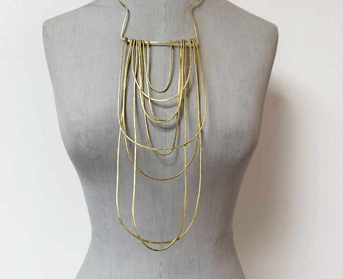 Art Deco style bib necklace