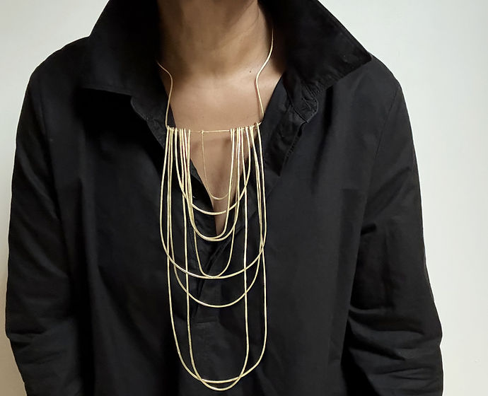 Art Deco style bib necklace