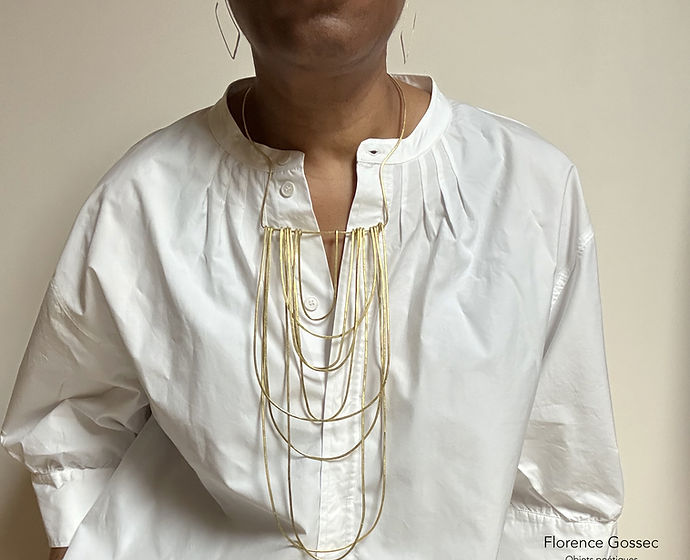 Art Deco style bib necklace