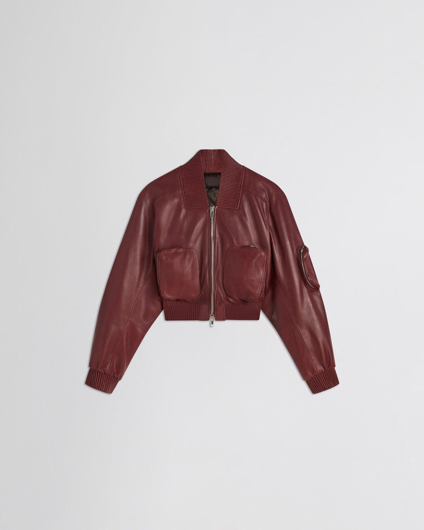 Bomber leather jacket