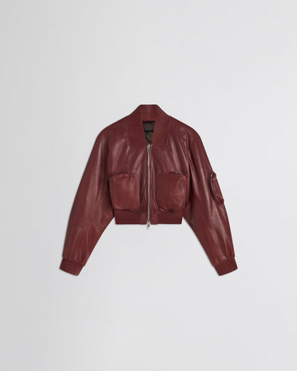 Bomber leather jacket