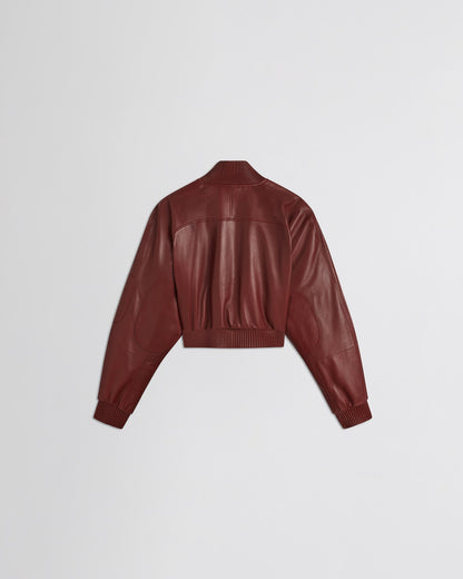 Bomber leather jacket