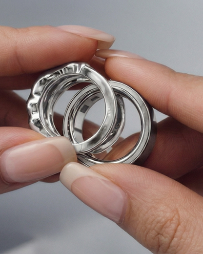 Teardrop-shaped Tech Ring Set