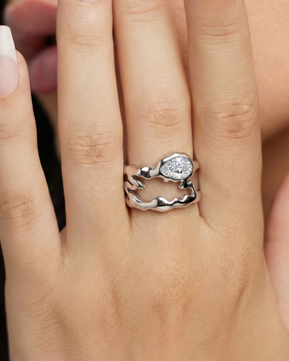 Teardrop-shaped Tech Ring Set