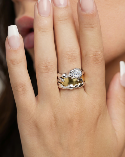 Teardrop-shaped Tech Ring Set