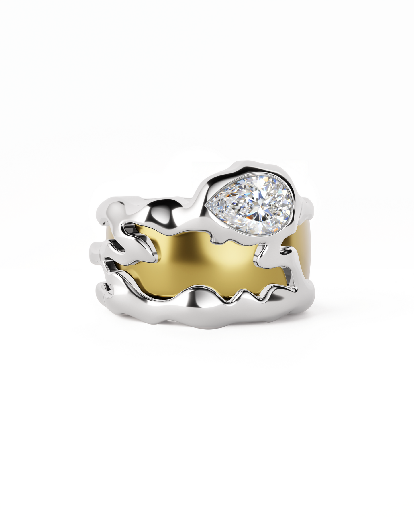 Teardrop-shaped Tech Ring Set