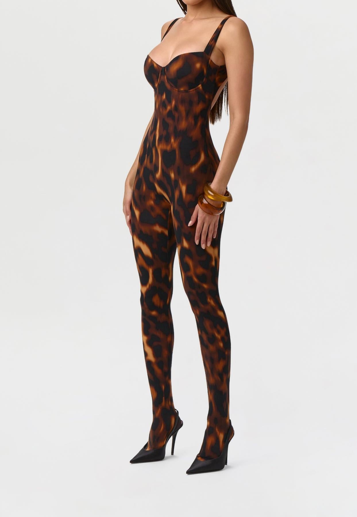 Sweetheart neckline backless jumpsuit