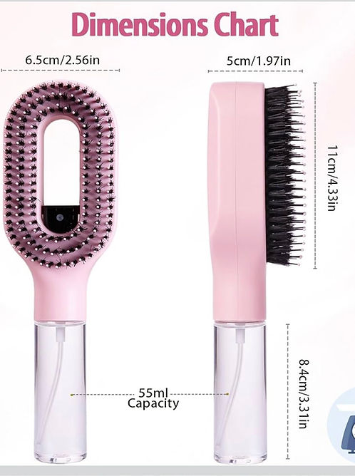 Misting Hair Brush for Smooth and Shiny Hair Care Hydration