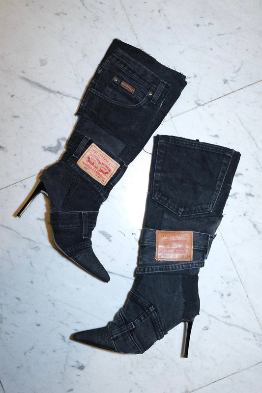 Patchwork cowboy boots