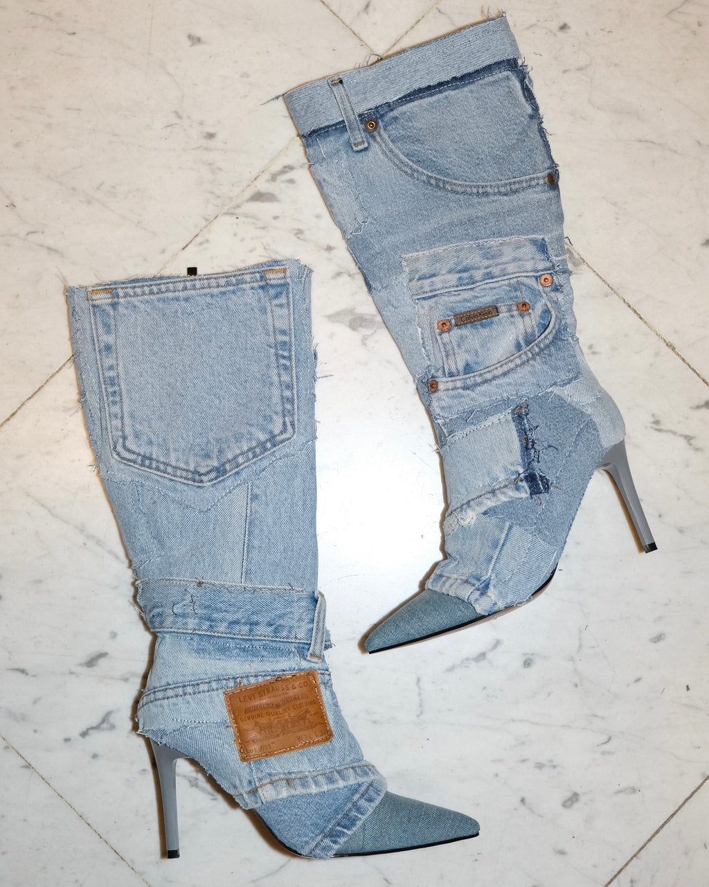 Patchwork cowboy boots