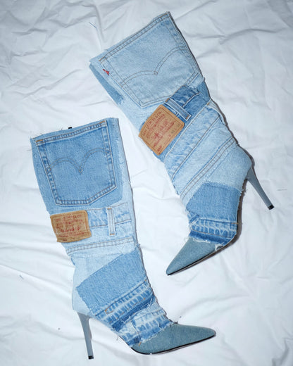 Patchwork cowboy boots