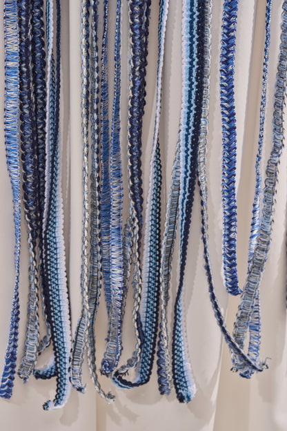 Blue woven rope top