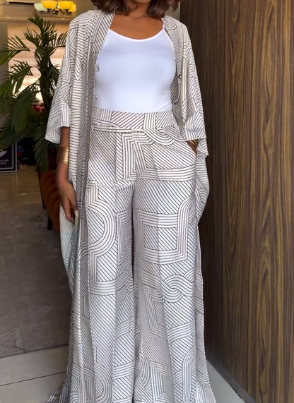 Two Piece Set Summer African Clothes For WomenLong Dress Sets Pants Suits Outfits Party Dresses Plus Size