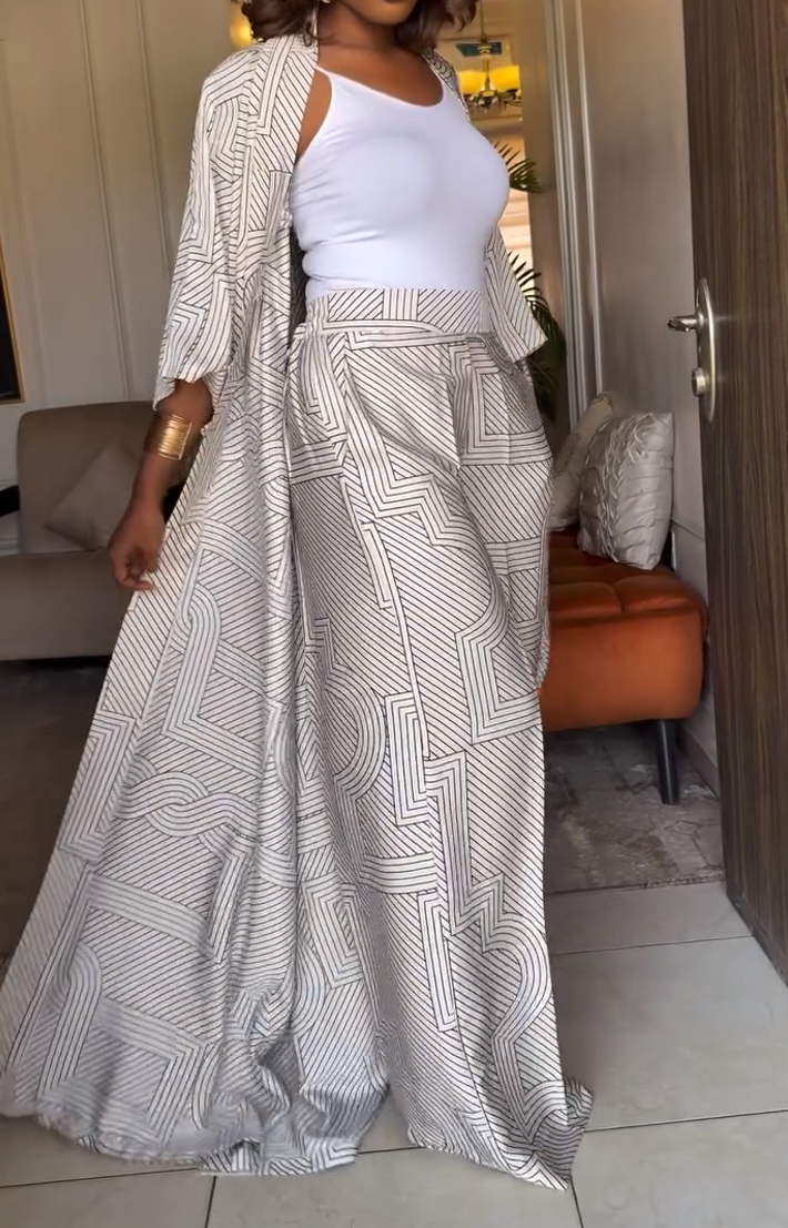 Two Piece Set Summer African Clothes For WomenLong Dress Sets Pants Suits Outfits Party Dresses Plus Size