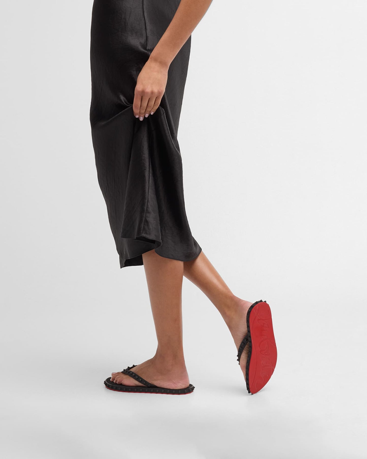 Rubber studded flip flops