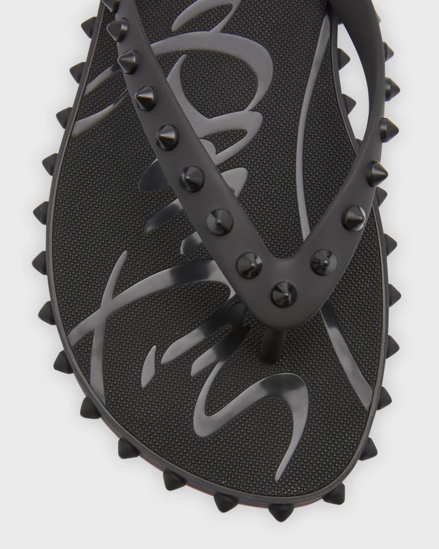 Rubber studded flip flops