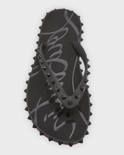Rubber studded flip flops