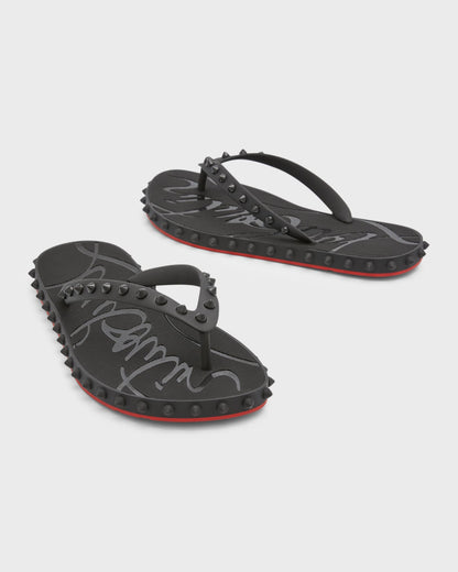 Rubber studded flip flops