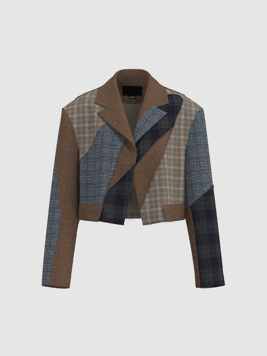 Patchwork suit jacket