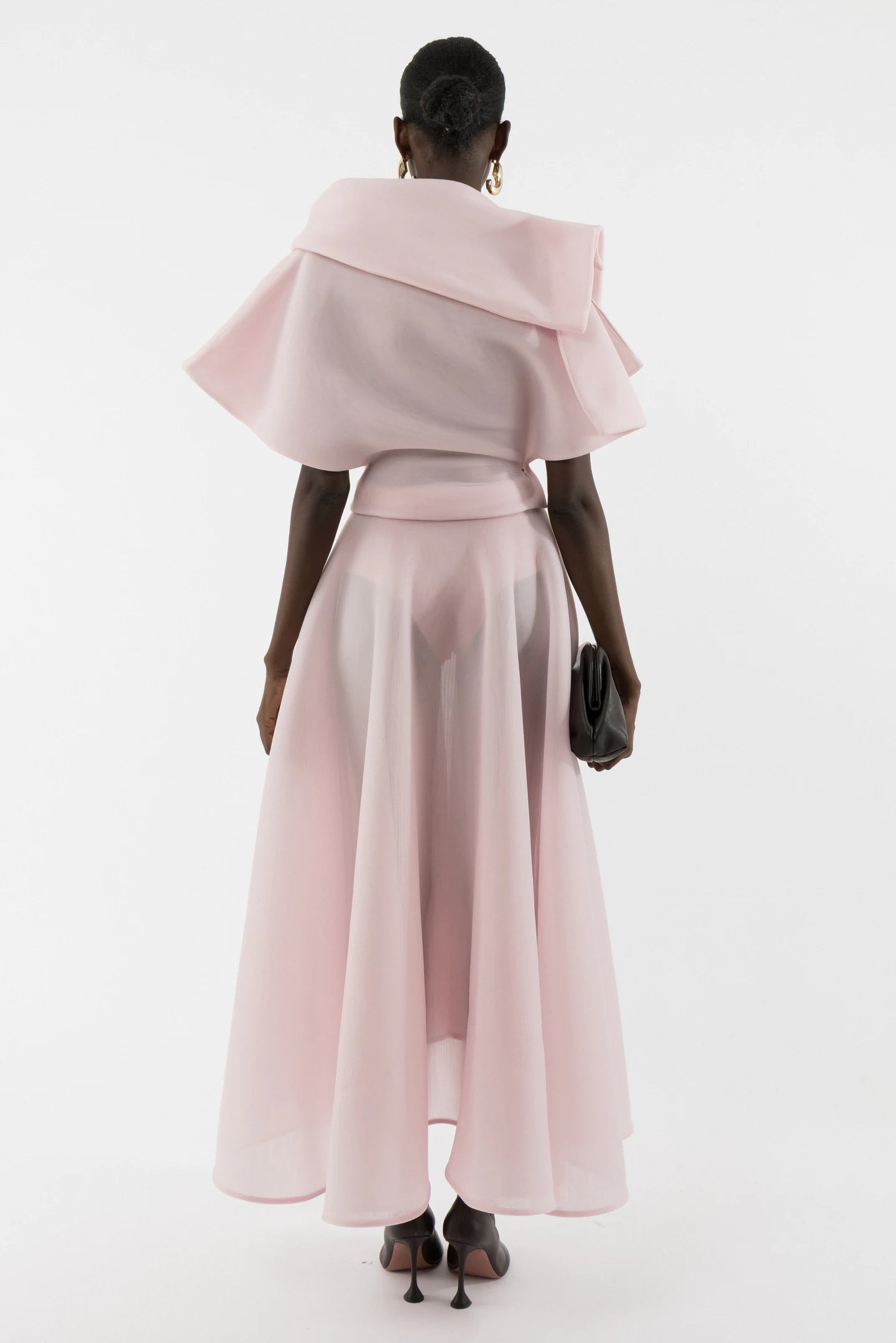 Asymmetric neckline deconstructed top