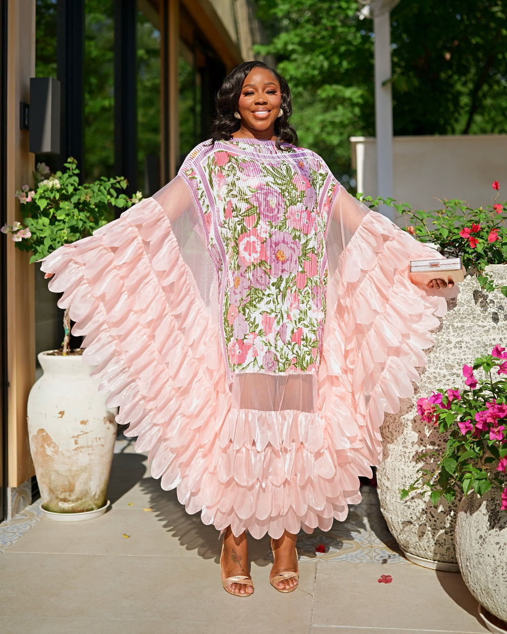 Floral-print maxi dress