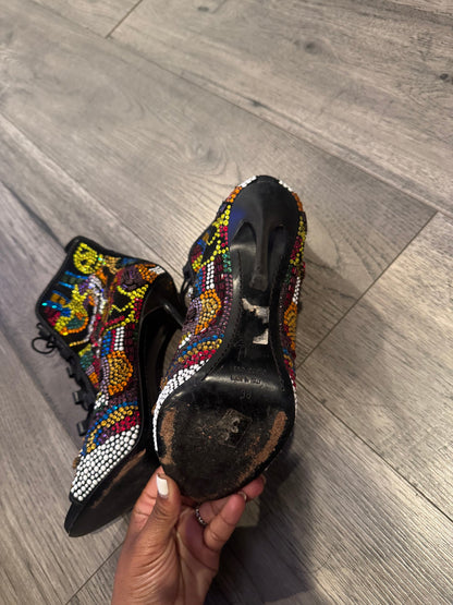 Swarovski Crystal Ankle Boots