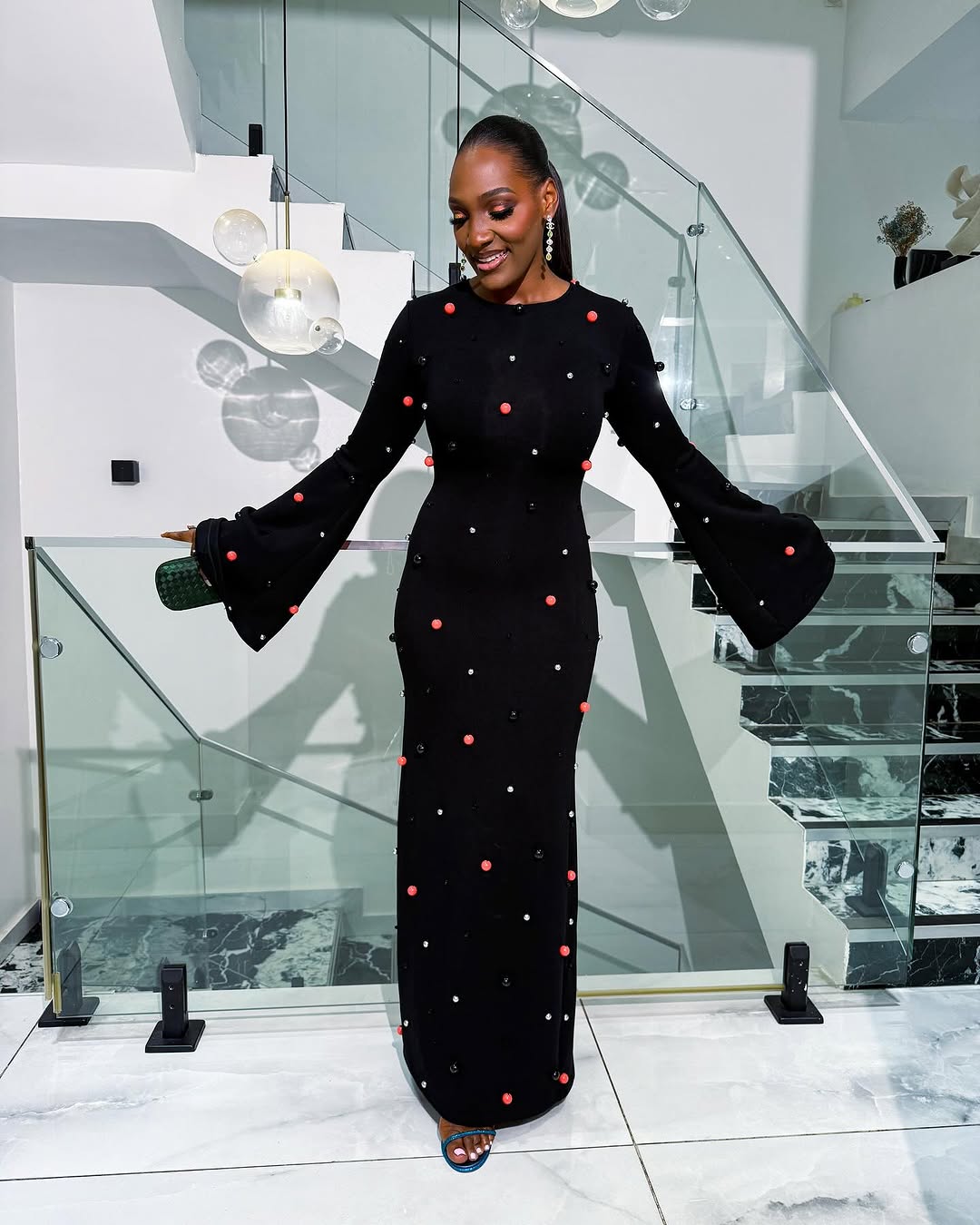 Round Neck Black Dress