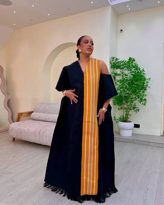 Hand woven Loom Aso Oke Kafta