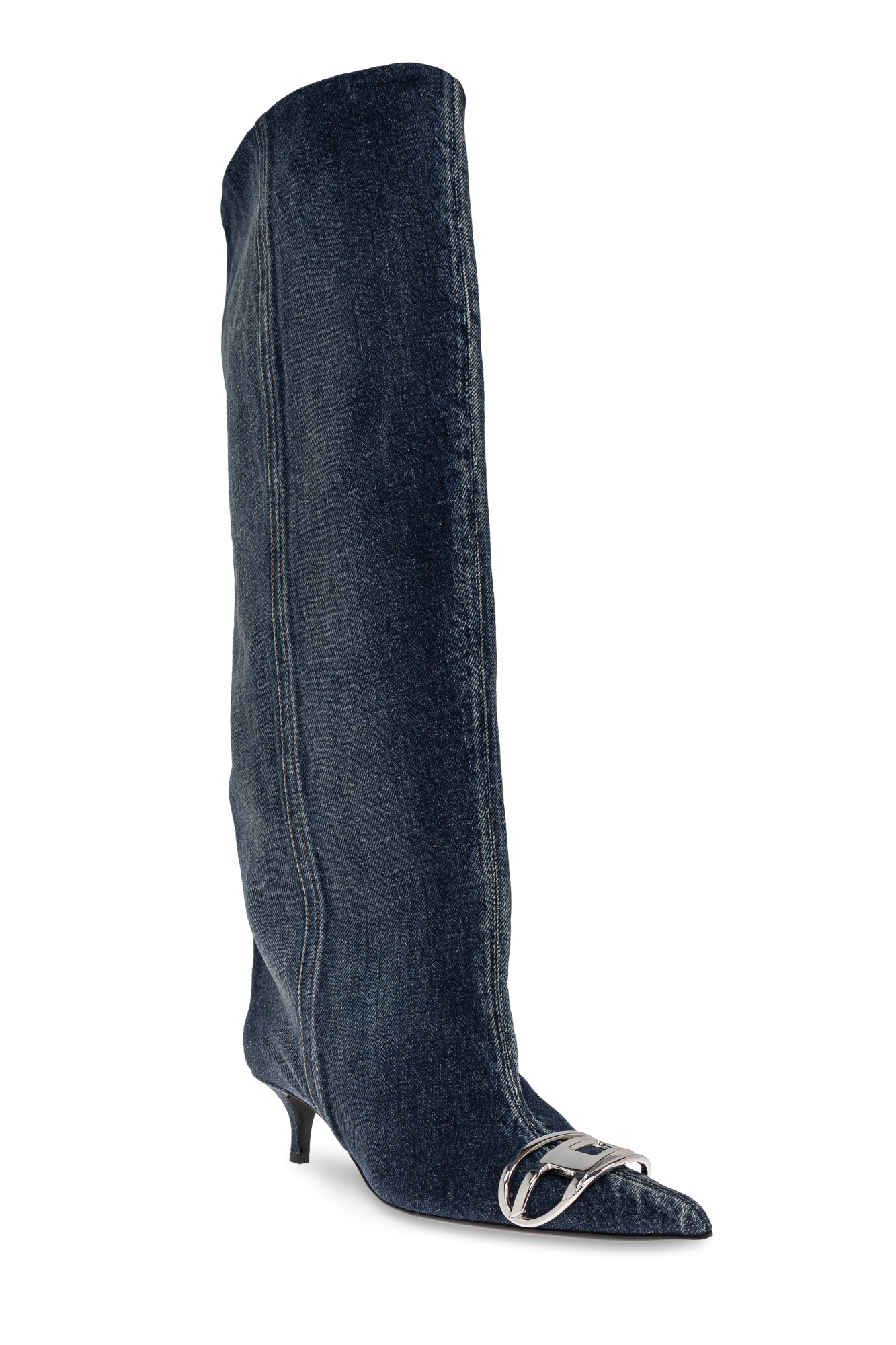 NAVY BLUE Denim boots