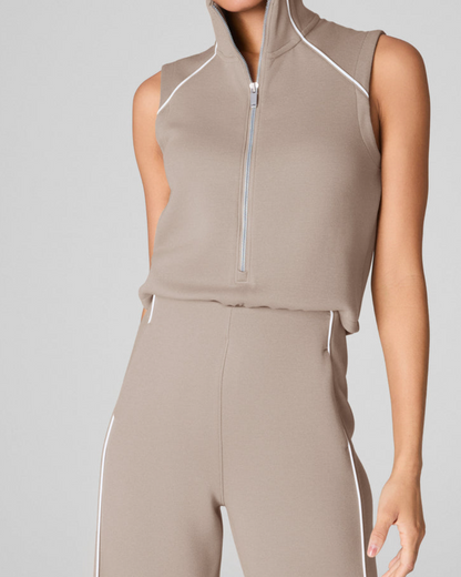 Sleeveless Mockneck Jumpsuit