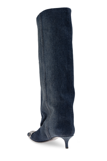 NAVY BLUE Denim boots