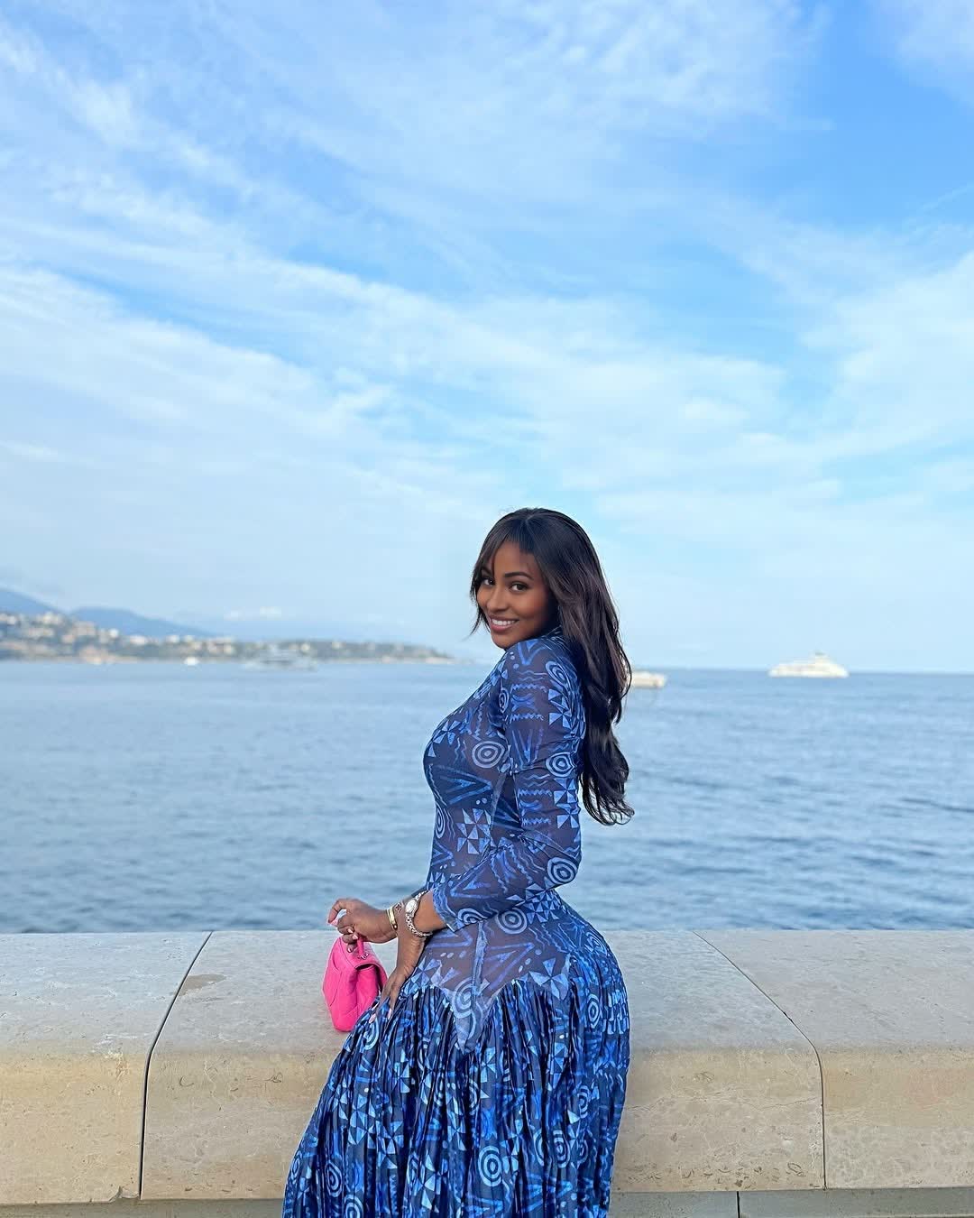 💖Last Day Sale 49% OFF🔥Blue Floral Long Sleeve Maxi Dress