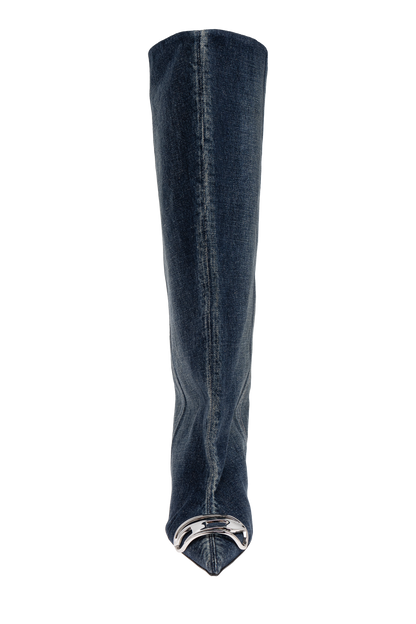 NAVY BLUE Denim boots
